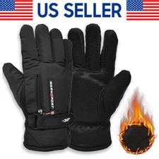 Mens Winter Thermal Warm Waterproof Ski Snowboarding Driving Work Gloves Mitten