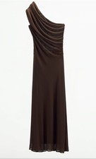 RRP $129 ZARA DRAPE ASYMMETRIC DRESS NEW WITH TAG SIZE MEDIUM