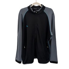 Adidas ClimaWarm Full-Zip Jacket Mens XL Black Gray Polyester Zip Pockets