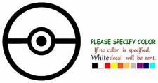 Pokemon Pokeball Logo Graphic Die Cut decal sticker Car Truck Boat Window 6"