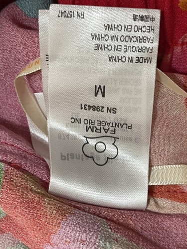 Farm Rio Größe Medium Ipanema Uni Top Shorts Set rot tropisch LESEN neu mit Etikett $ 185 - Bild 23 von 24