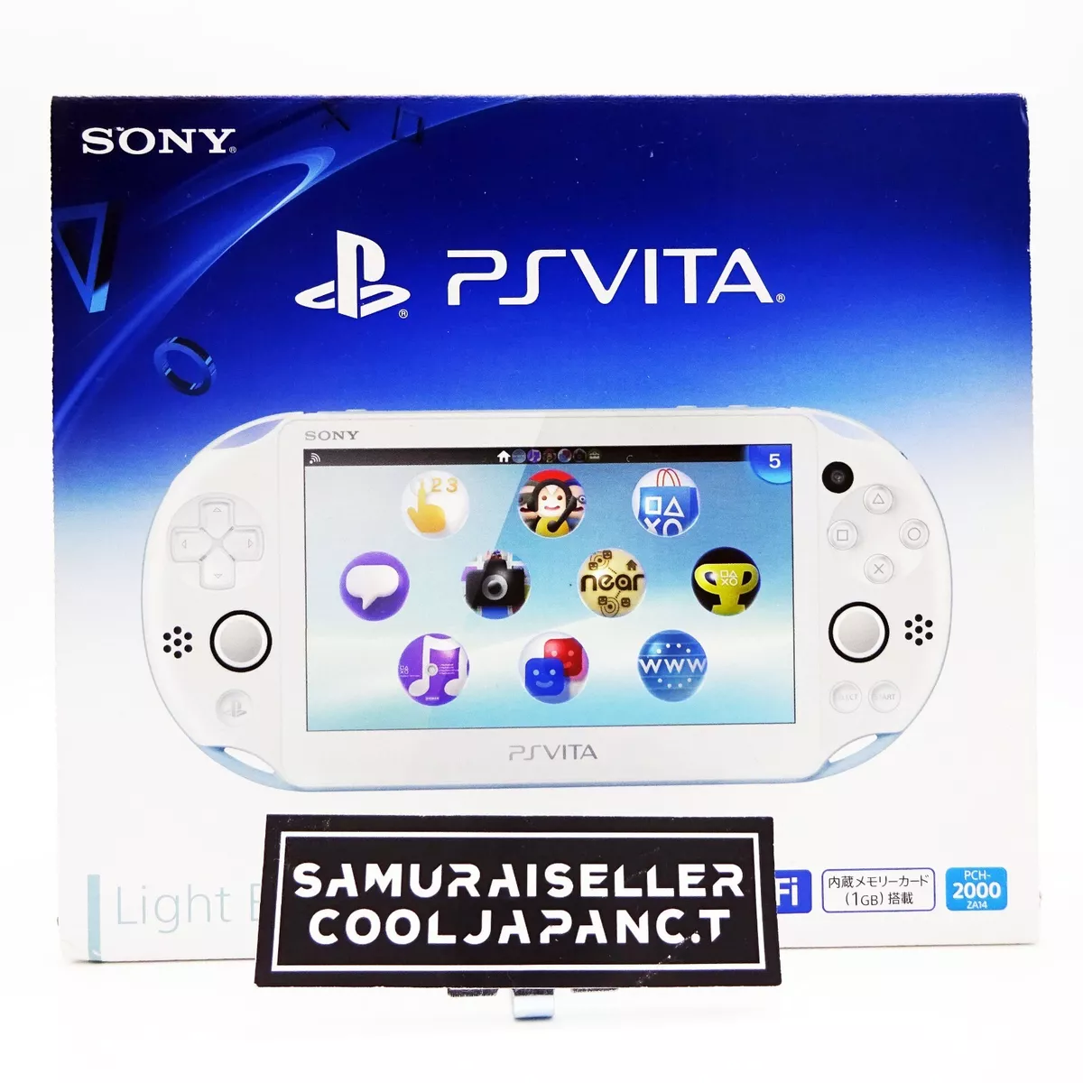 Sony PlayStation Vita Wi-Fi Light blue / White PCH-2000ZA14 Console Japan  NEW