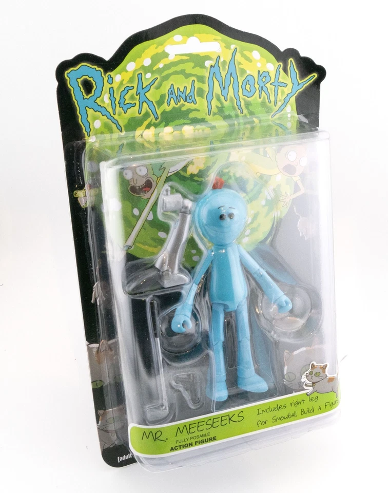 Funko Adult Swim Rick and Morty MR. MEESEEKS Action Figure Snowball w/ R Leg - Image 2 of 3