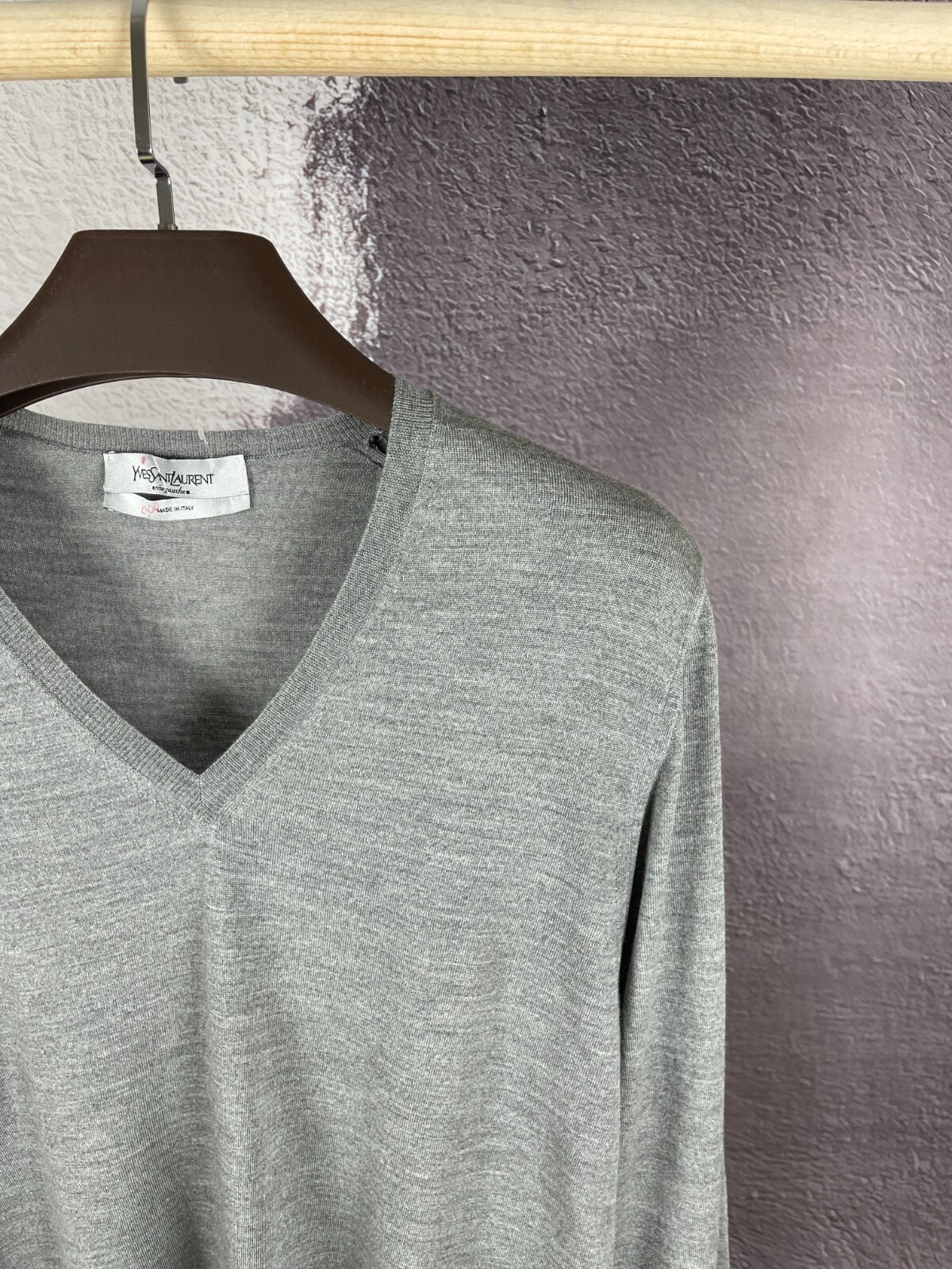 Maglione scollo a V Yves Saint Laurent Rive Gauche Tom Ford epoca