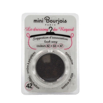 Bourjois Mini Single Eyeshadow Refill 42 Dramatic Onyx Shimmery Black 0.05 Oz
