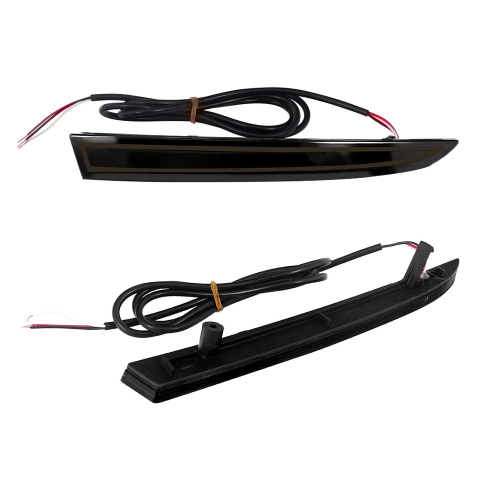 Reflector de parachoques trasero ahumado 3D rojo LED lámpara de freno trasero para Pontiac G8 2008 2009 Foto 4 de 4