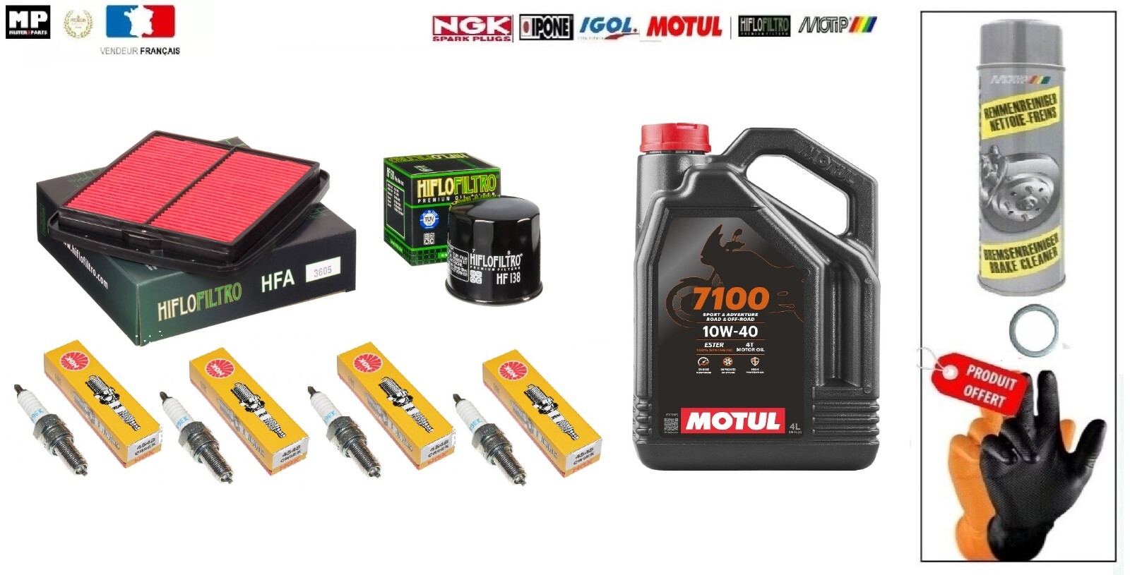 Kit Entretien Suzuki Bandit 600 Protéger Moteur Surchauffe Huile MOTUL 7100 10w40