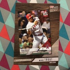 #TN-8 Mike Trout Angels MVP  5x7 ( 45/49 made ) 2019 Topps Now Review