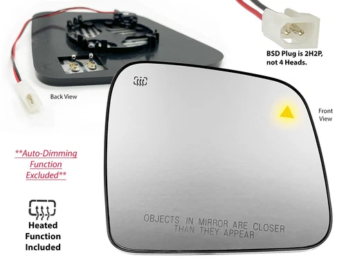 Blind Spot Detection Mirror Glass 2011-2022 Jeep Grand Cherokee Passenger Side