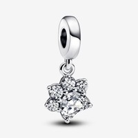Pandora Charm AnhäNger Bead Sterlingsilber Pfotenabdruck WeißE Steine 792247C01