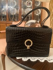 Genuine Alligator Purse  - Vintage -  Black Luxury Purse - Very Good Condition