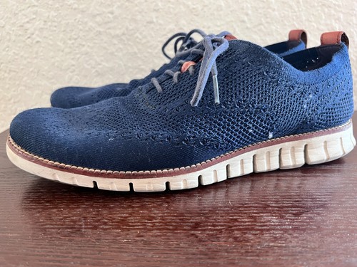 Scarpe Oxford Cole Haan Original Grand C24947 da uomo Stitchlite blu taglia 10M - Foto 7 di 12