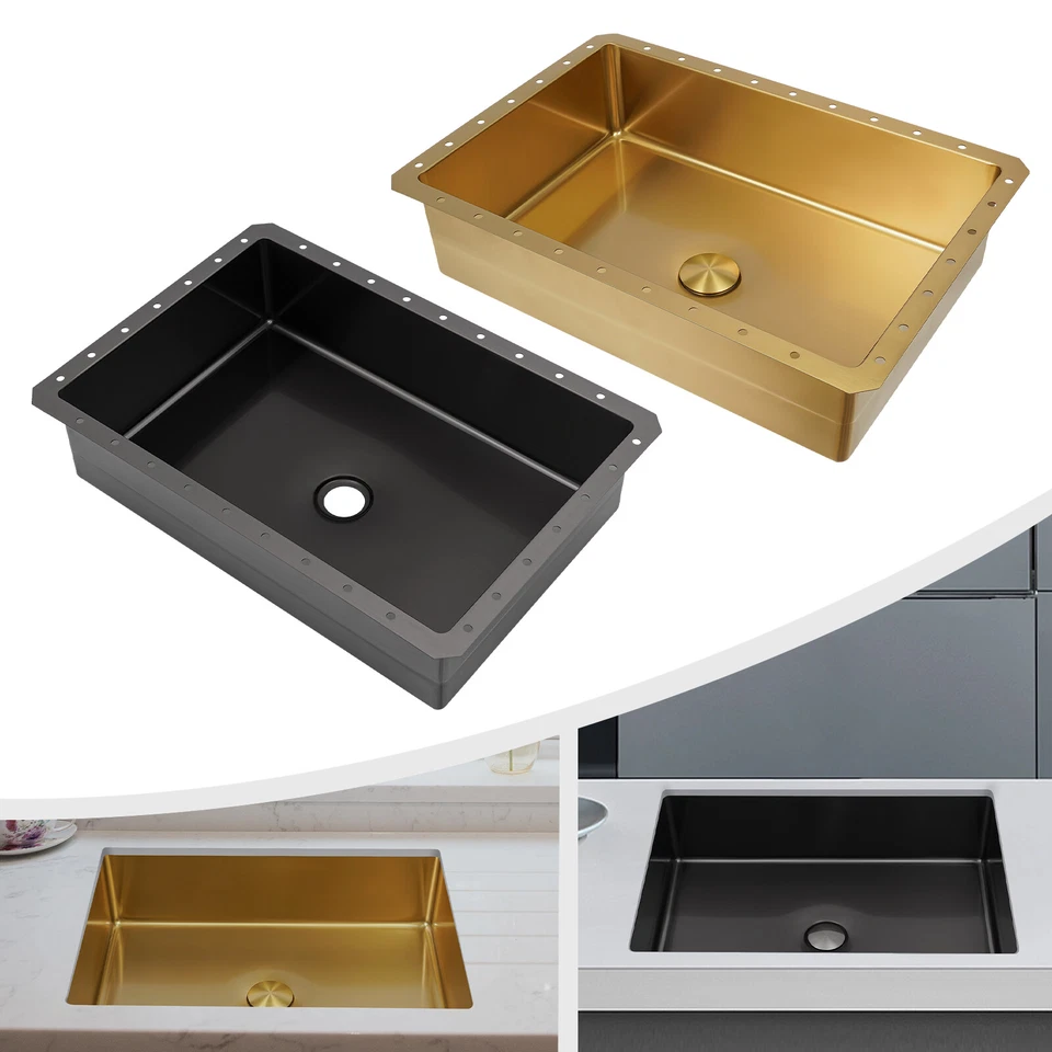 23L/ 6.07 Gallon Sink Bathroom Undermount Wash Sink Bathroom Rectangular Sink - Image 3 of 4