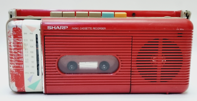 Radio Cassette Sharp QT12 Boombox Vintage, Bleue, état Fonctionnel, Occasion