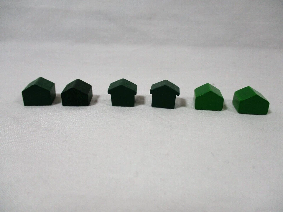 Monopoly Deluxe Wooden 60 Hotels 160 Houses Replacement Pieces Wood Arts Crafts - Image 4 of 4