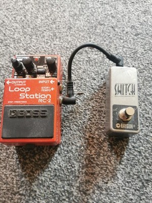 Boss RC-2 Loop Station Gitarrenpedal mit Stop/Tempo Ray Gun Switch Pedal