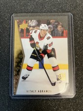 19-20 UD Series 1 Hockey RC Tribute Rookie 9 Vitaly Abramov Ottawa Senators Gold