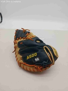 Wilson A500 Baseball Catcher's Mitt 32 Inch WTA05RB16CM Black Blonde RHT