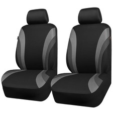 Line Rider Sporty Front Seat Covers,Gray Car Seat Covers Two Front Seats Only...