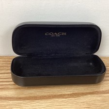 Coach Eyeglasses Case Glasses Sunglasses Hard Shell Black Clam Box Holder