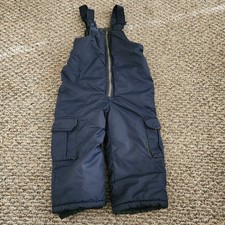 Vintage Toddler Snow Bibs Pants Overalls Size 4T Blue