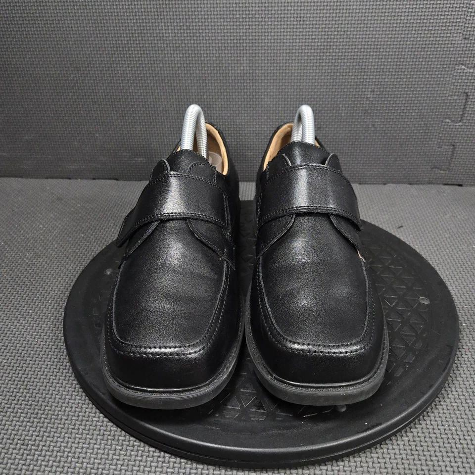 Florsheim Shoes Boys Size 7W Black Leather Dress Hook & Loop Comfortech 16622 - Image 2 of 4