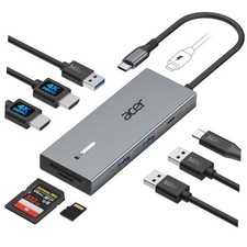 USB-C Docking Station Dual Monitor, 9-in-1 Laptop Dock with 2 HDMI 0.65FT