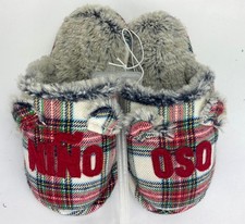 Boys' Nino Oso Plaid Slide Holiday Slippers Size 13-1 Red Wondershop Baby Bear