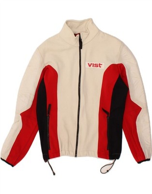 VIST Womens Tracksuit Top Jacket IT 44 Medium Off White Colourblock AF14