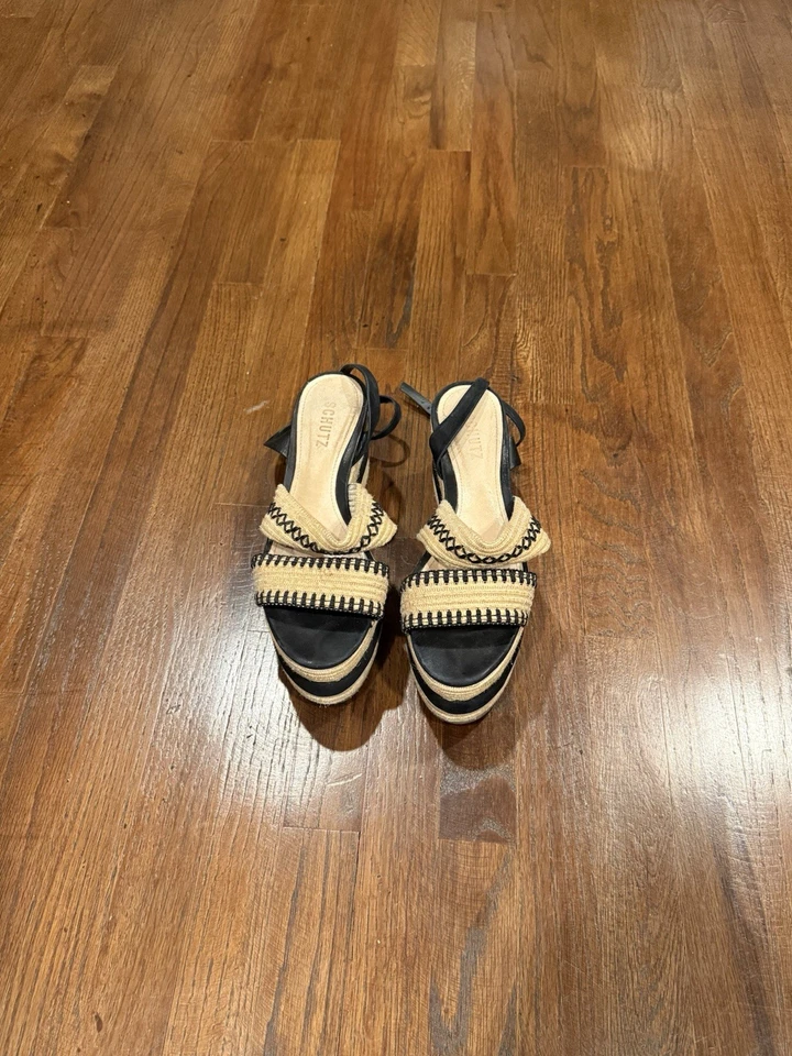 Cuñas SCHUTZ negras y tostadas con suela de plataforma talla 8,5 Foto 3 de 4