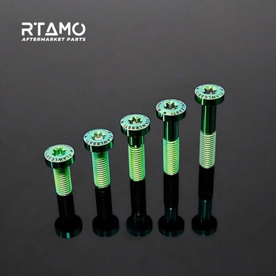RTAMO Gr5 Titanium Bolts M8 Low Profile Head 20-50mm for Motorcycle Bicycle Mod