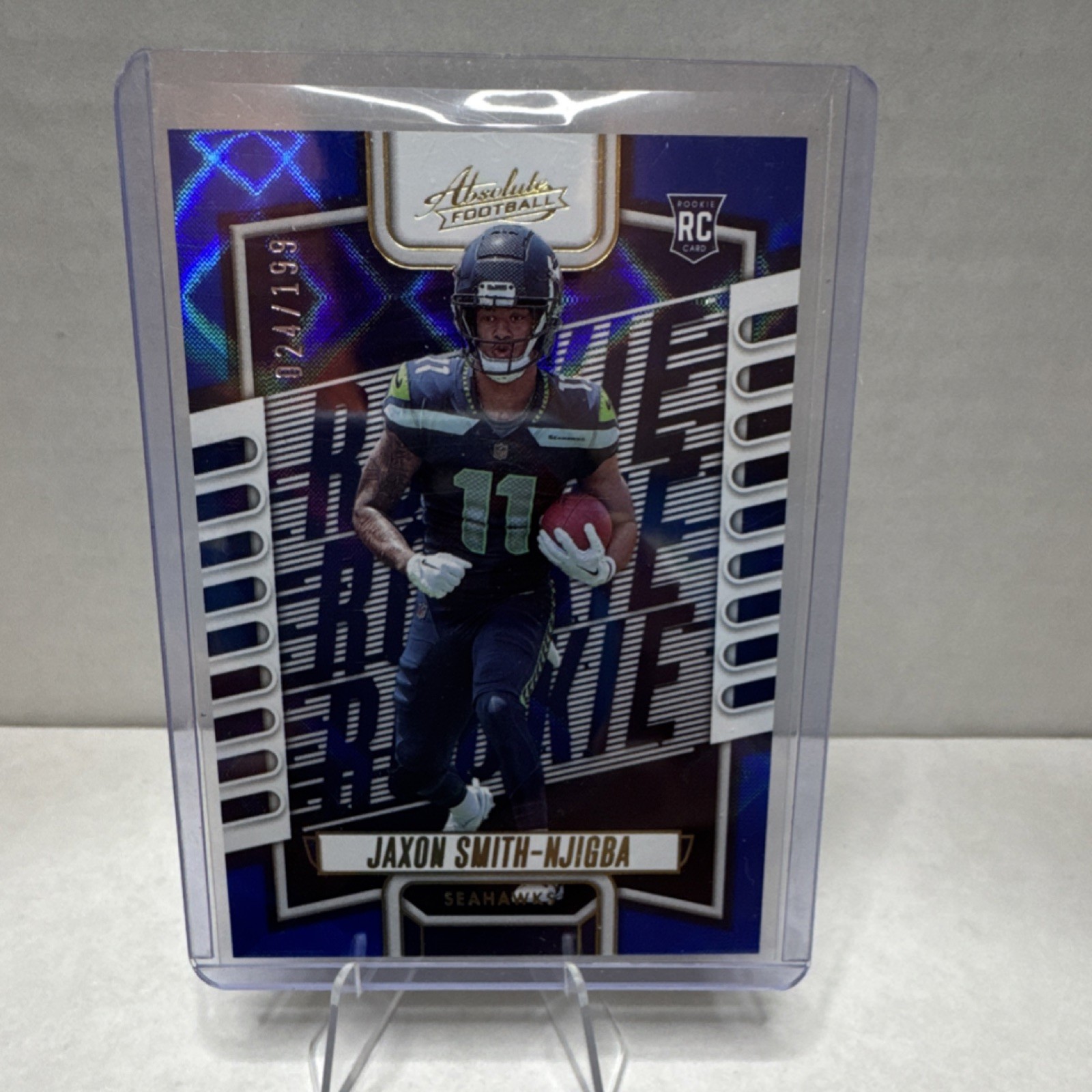 Jaxon Smith-Njigba 2023 Panini Absolute Rookie Blue Diamonds /199 #109