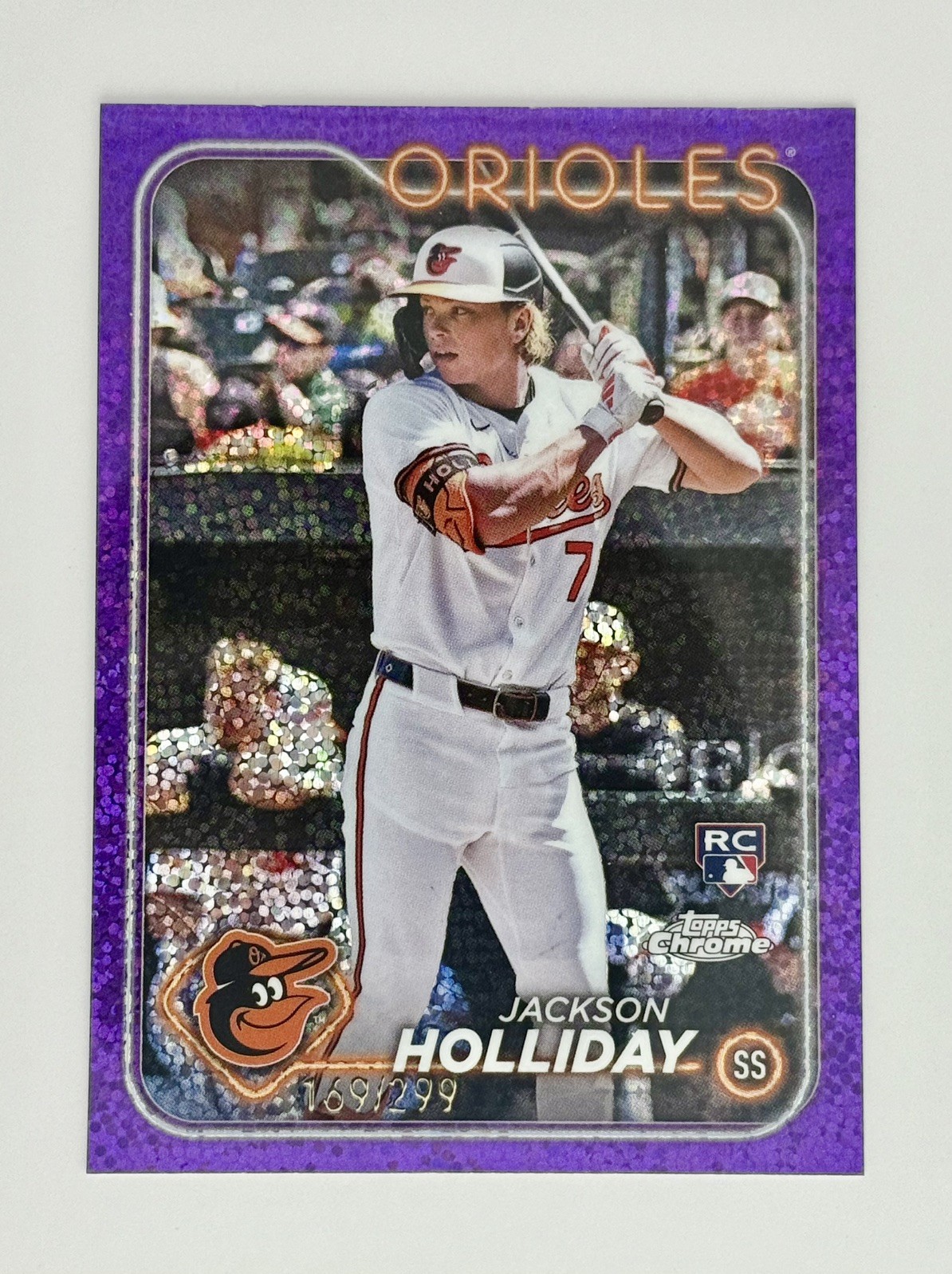 2024 Topps Chrome - Jackson Holliday #88 Purple Speckle Refractor 🟣 /299 (RC)