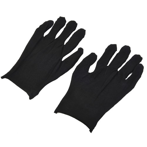 12 Pairs Black Cotton Gloves Soft Large Sensitive Cleaning Dry Moisturizing - Picture 4 of 20