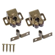 2 Pack Cabinet Latch Double Roller Catch, Heavy Duty Latch Hardware with 