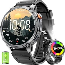Military Smart Watch for Men 1.75" HD AMOLED Display 730mAh Battery Smart