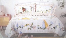 New Disney Princess's W/ Flowers  Vines Comforter Set W/ 2 Shams Full/Queen