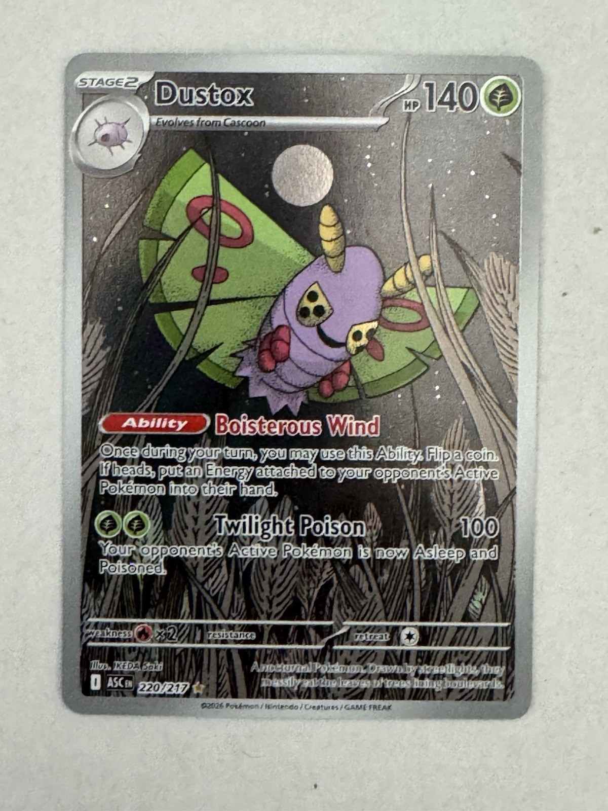 Pokémon TCG Dustox 220/217 Ascended Heroes Holo NM