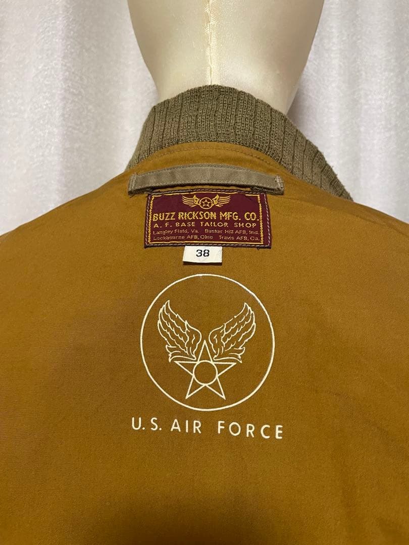 Buzz Ricksons MA1 Flight Jacket Mint S Olive U.S.… - image 14