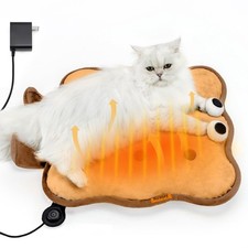Heated Cat Bed for Indoor Pets Pressure-Activated Cat Heating Pad Extra Large...