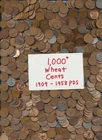 1000+ Lincoln Wheat Cents 1909-1958 BUs, Teens, Twenties, Steels, Many 'S' Mints