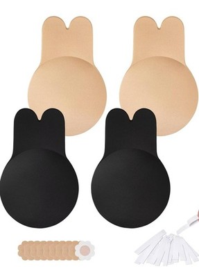 Sticky Bra Adhesive Push Up Bras 2 Pairs Strapless Backless C -D Cup New