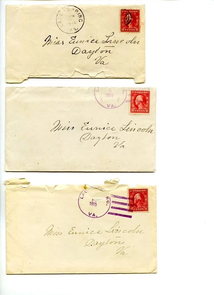 Lincoln Family Letters 1906–1915 + 1925 Obit | Virginia Postal History Archive - Image 2 of 4