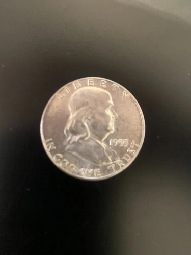 1955 Franklin Half Dollar Uncirculated Uncertified 90% Silver Exact Coin