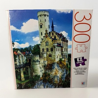 New - Lichtenstein Castle 300 Pc Puzzle EZ Grasp Milton Bradley Scenic Landscape