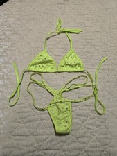 Women's Bra Set/Bra Panties Dancewear NEON GREEN SIZE S
