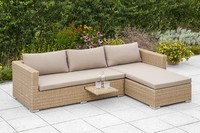 Mx GartenmöBel Veneto Eckset Natur LoungemöBel Sitzecke RattanmöBel Eckbank Bank