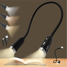 Neck Reading Light USB-C Rechargeable 3 Color Hands-Free Bed Book Light