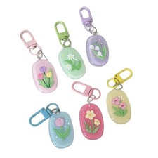 Stylish Resin Keychain For Everyday Use Floral Pattern Perfect Gift For Loved