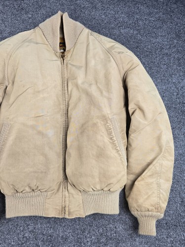 Vintage 60s Eddie Bauer Down Quilted Goose Down Bomber Flight Jacket Size Medium - Picture 6 of 24